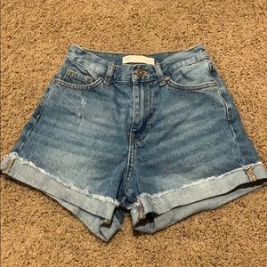 Zara high waisted denim shorts